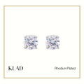 Zia Stud Earrings in Rhodium