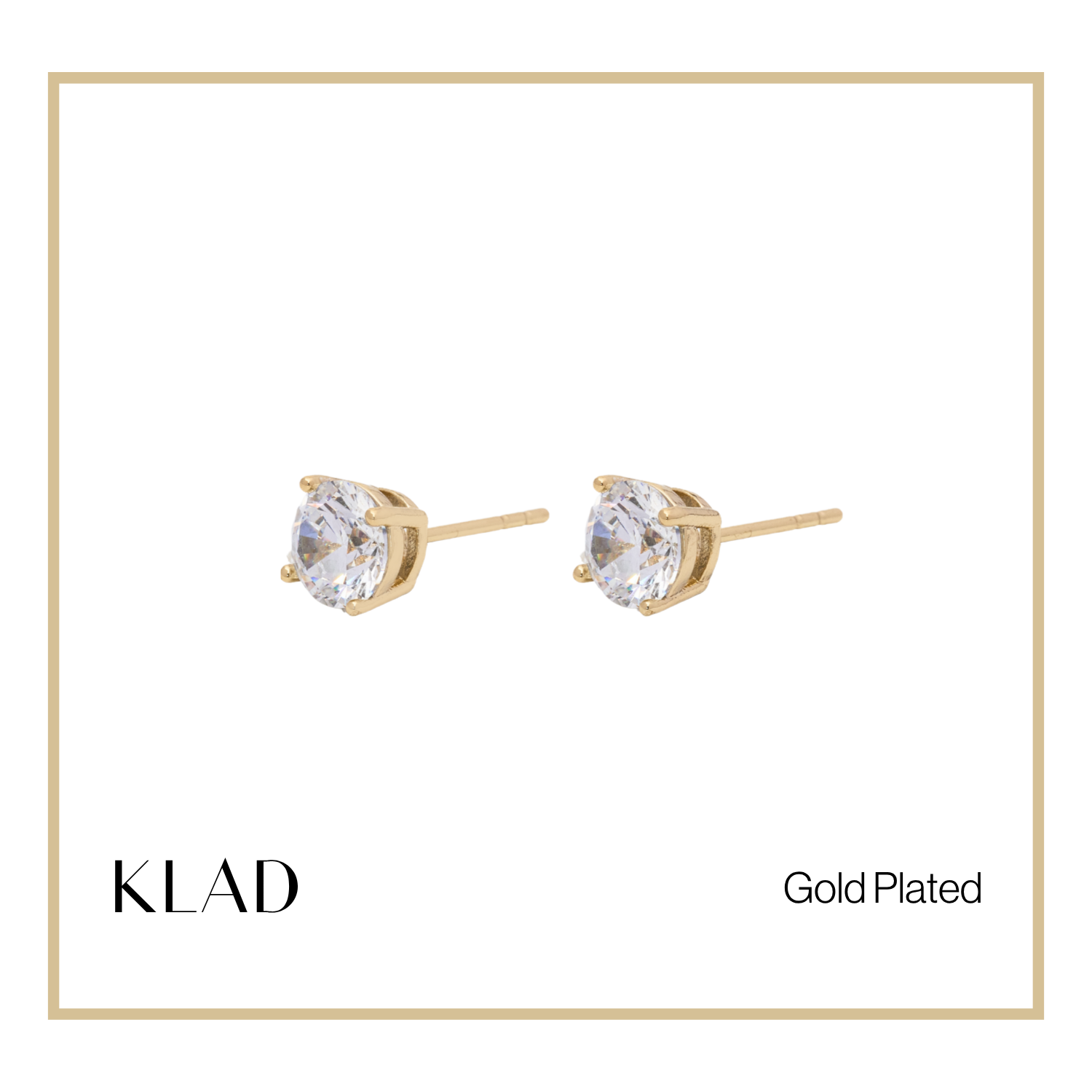 Zia Stud Earrings in Gold