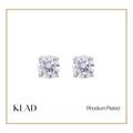 Zia Stud Earrings in Rhodium