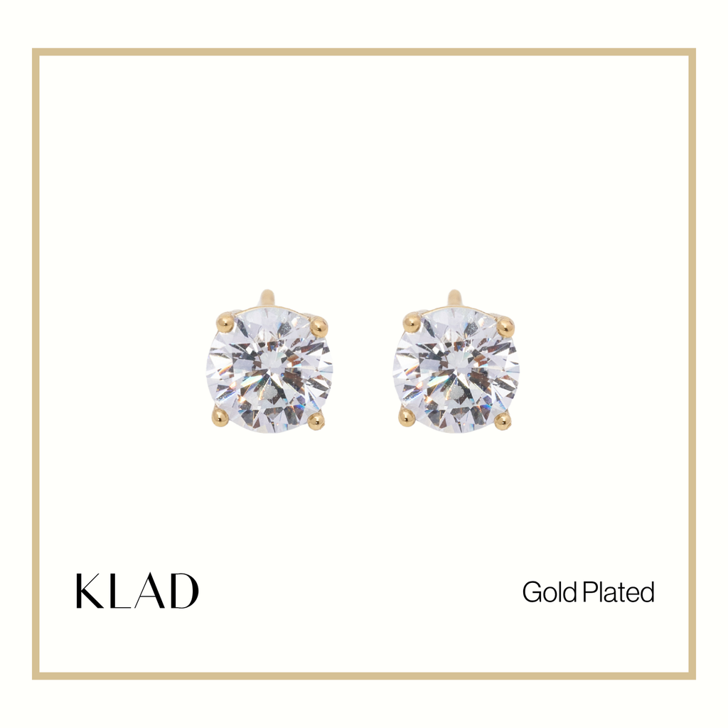 Zia Stud Earrings in Gold