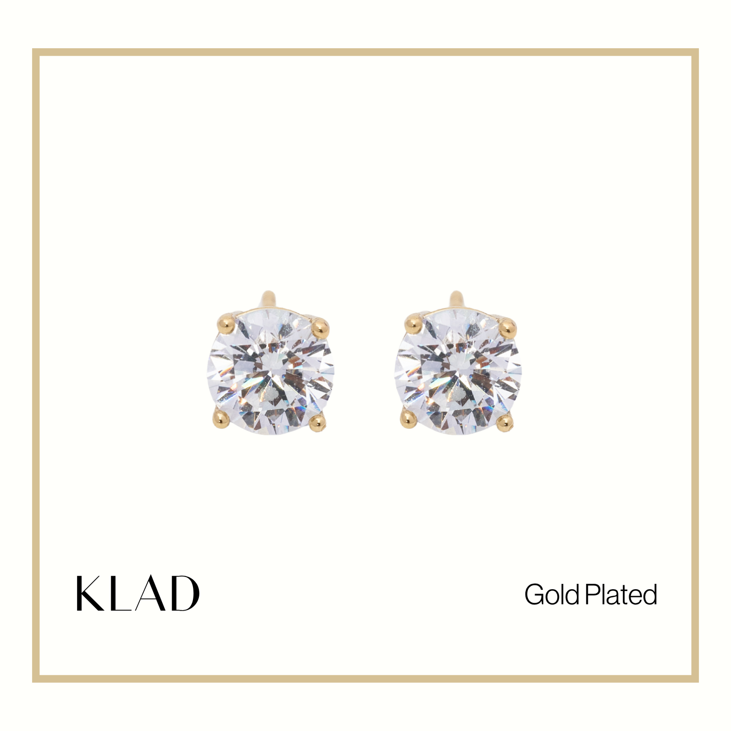 Zia Stud Earrings in Gold