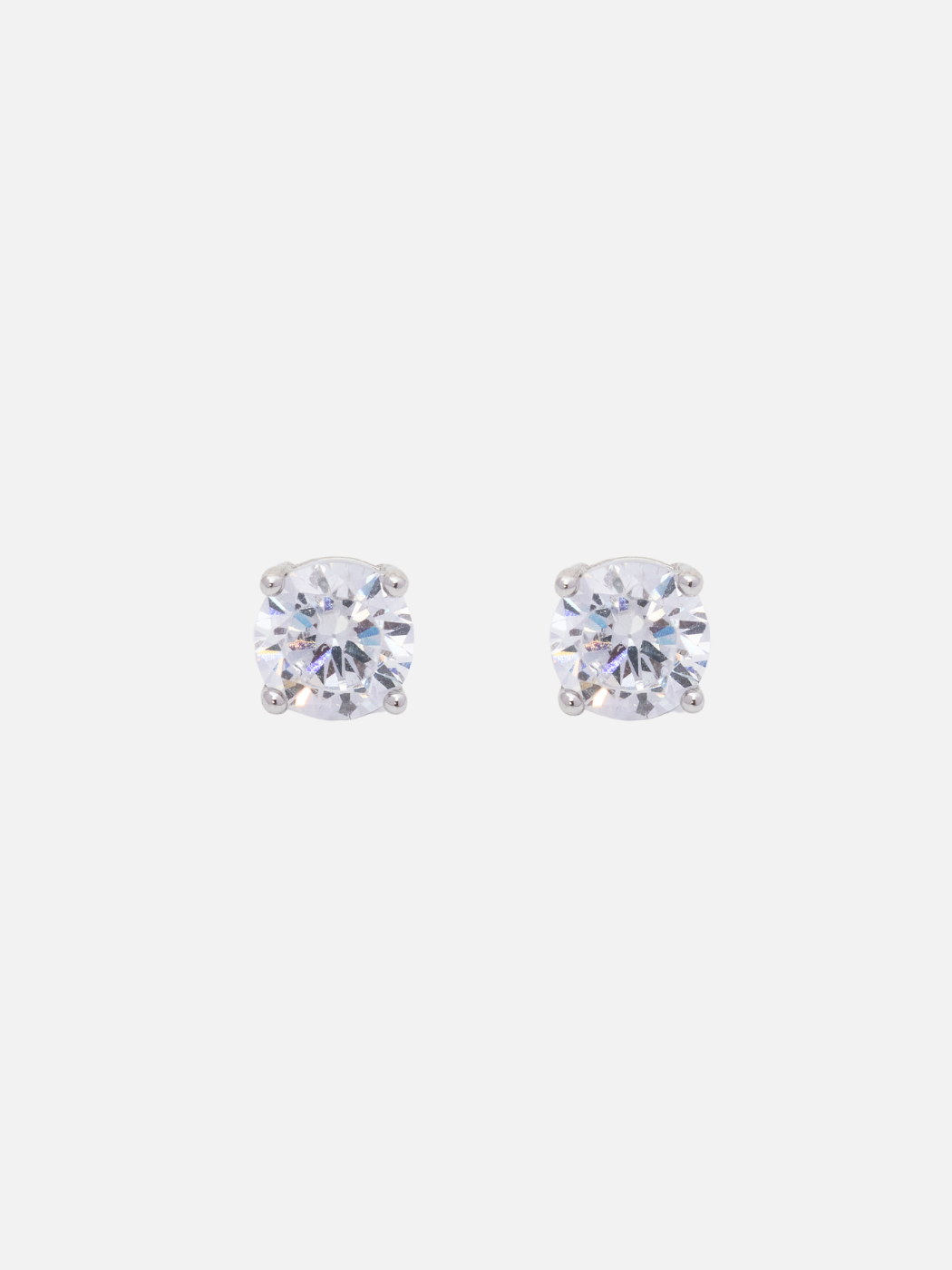 zia stud earrings in rhodium