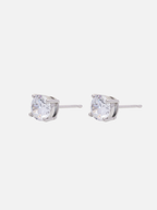 Zia Stud Earrings in Rhodium