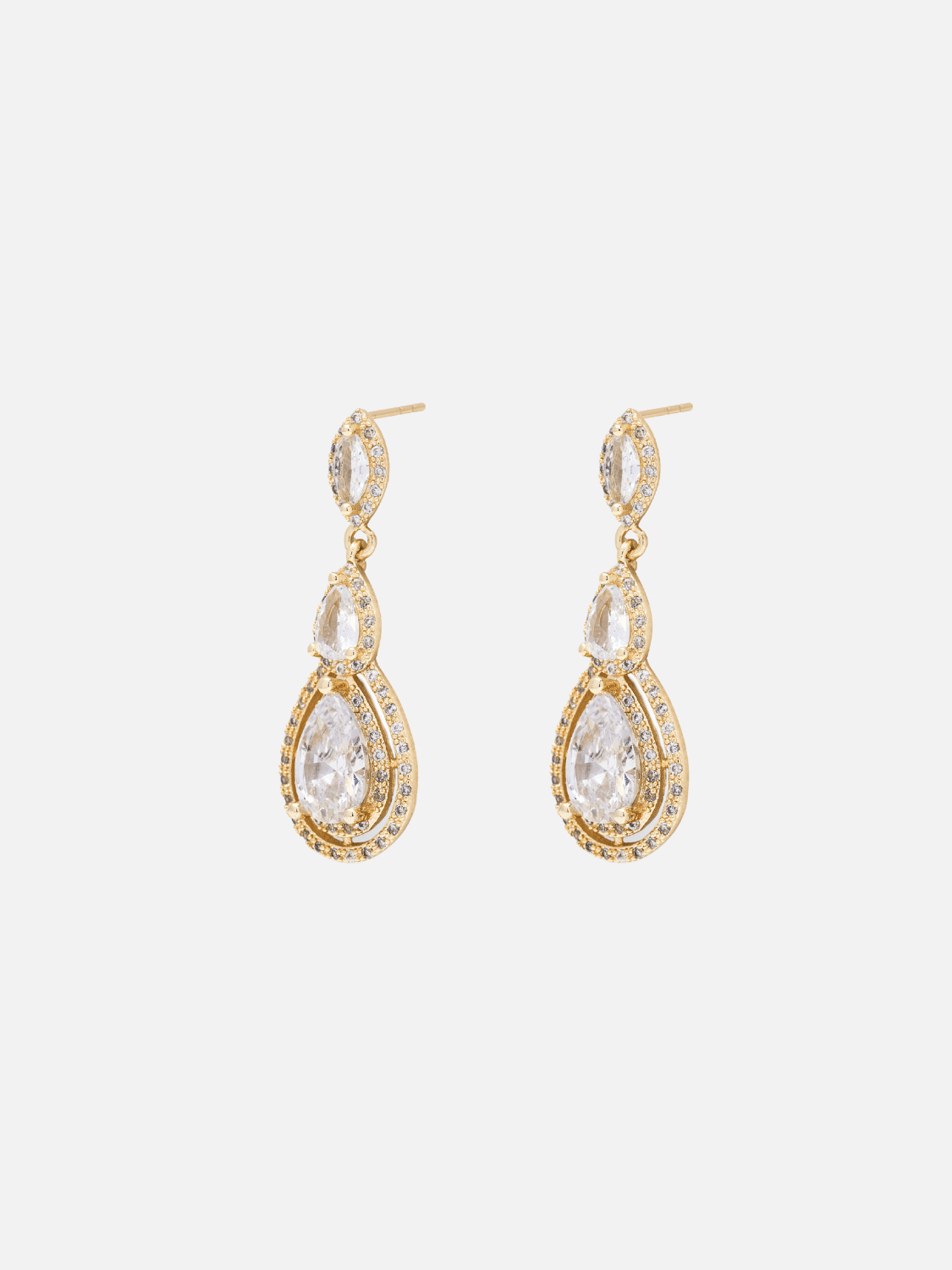 zienn stud earrings in gold