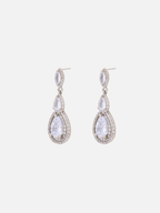 Zienn Stud Earrings in Rhodium