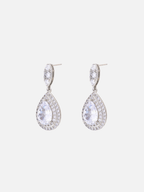 Zienna Stud Earrings in Rhodium