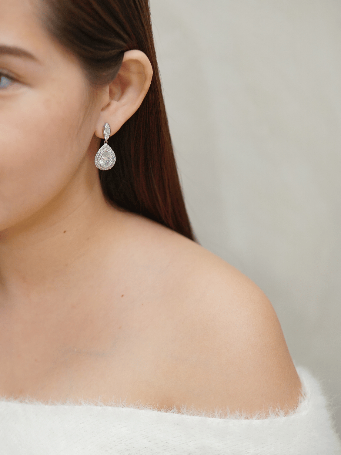 zienna stud earrings in rhodium