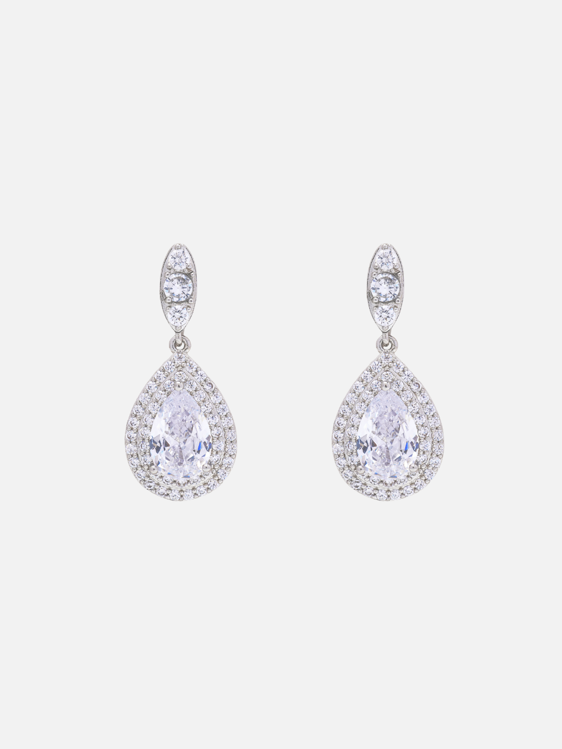 zienna stud earrings in rhodium