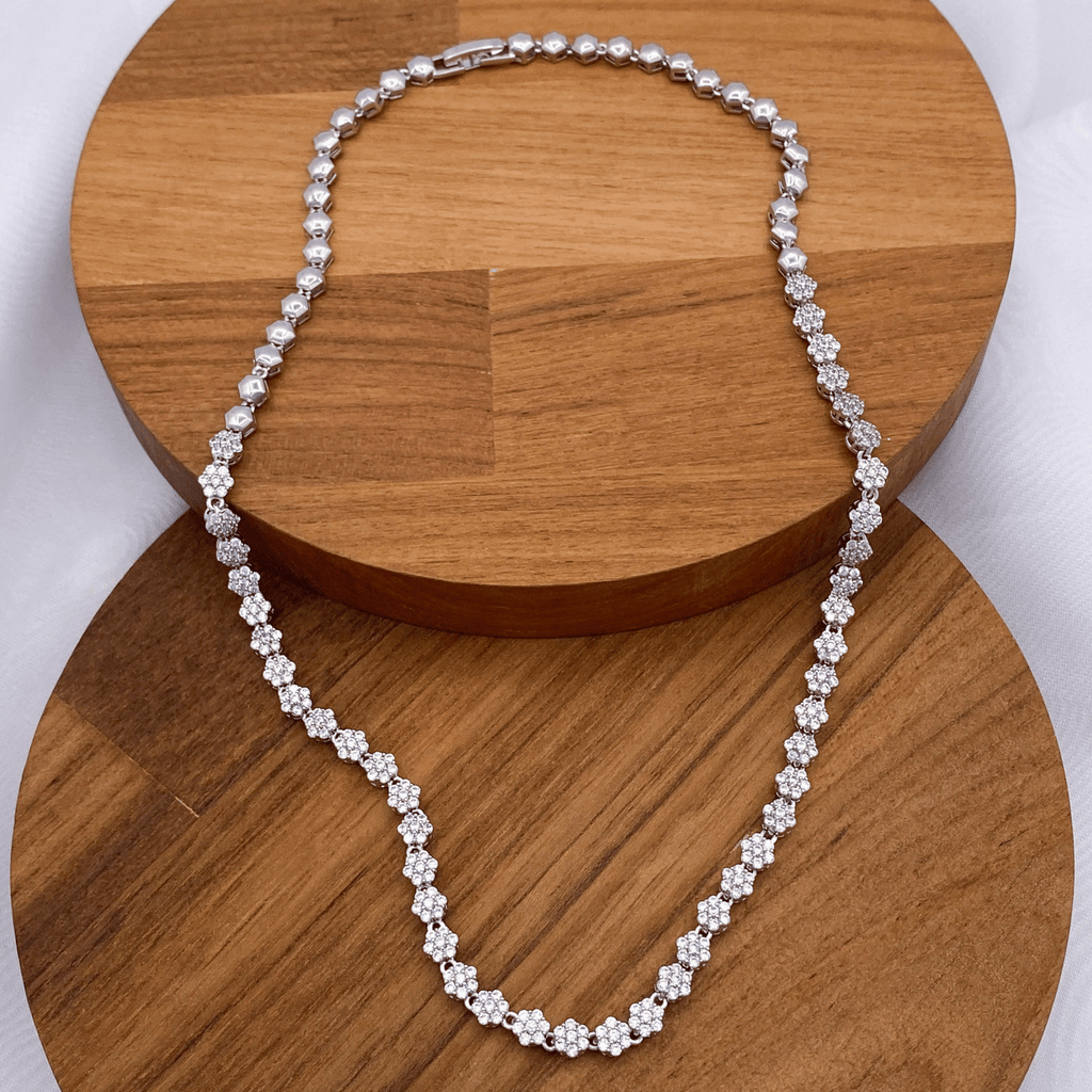 Zinnia Set in Rhodium