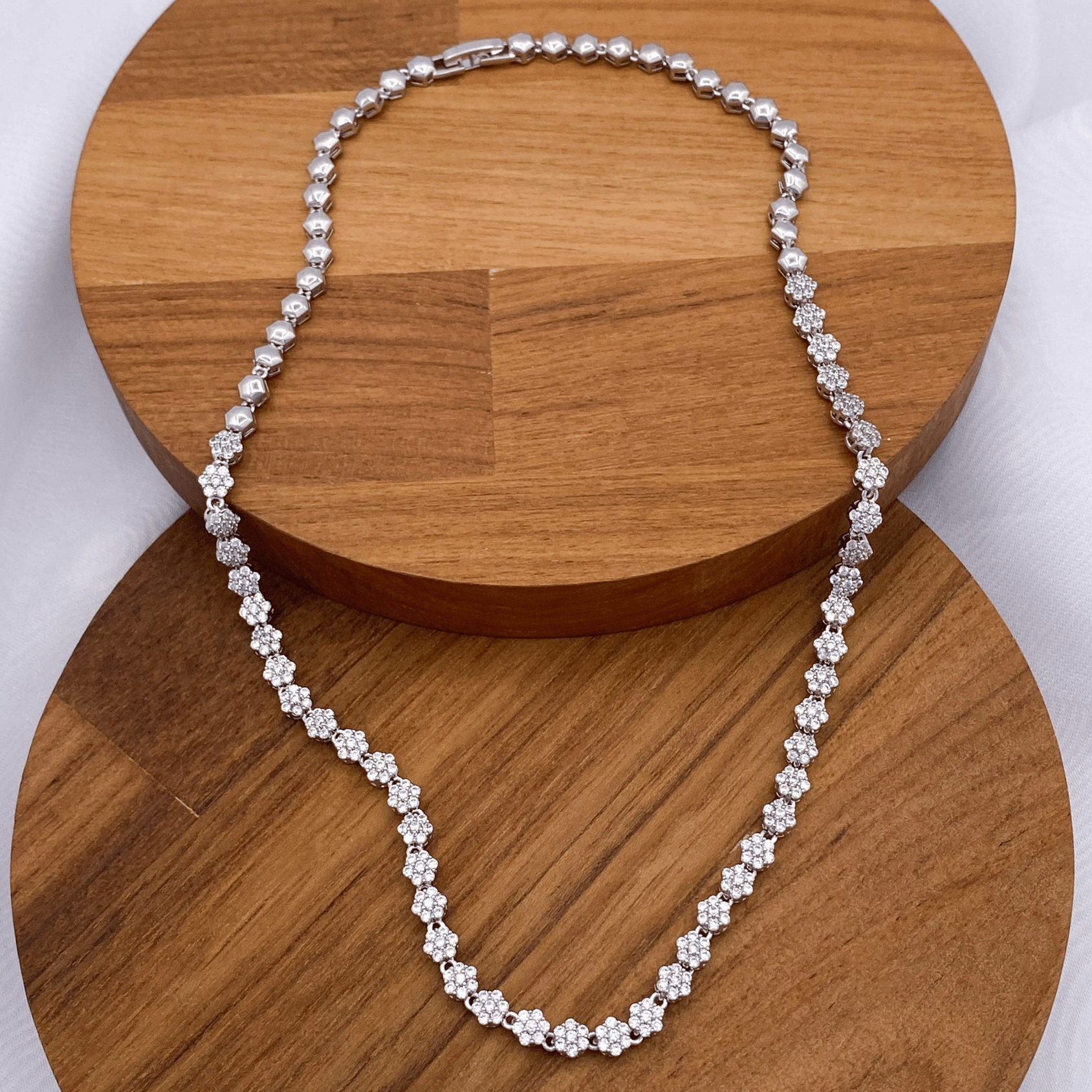 Zinnia Set in Rhodium