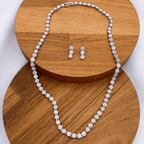 Zinnia Set in Rhodium