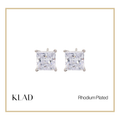 Zoe Stud Earrings in Rhodium