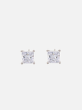 Zoe Stud Earrings in Rhodium