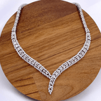 Zahlia Necklace in Rhodium