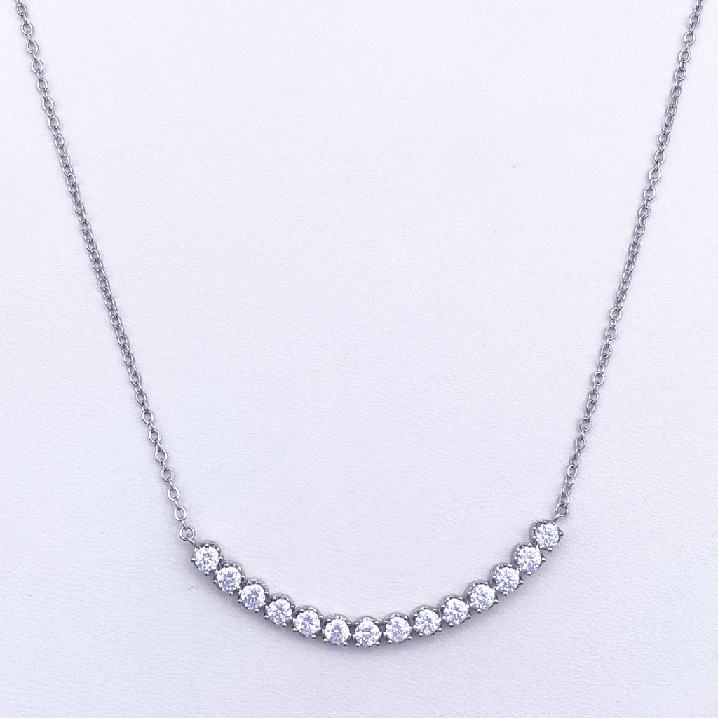 Kezia Necklace in Rhodium