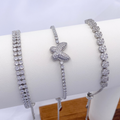 Skye Adjustable Bracelet in Rhodium