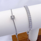 Soraya Adjustable Bracelet in Rhodium