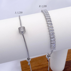 Soraya Adjustable Bracelet in Rhodium