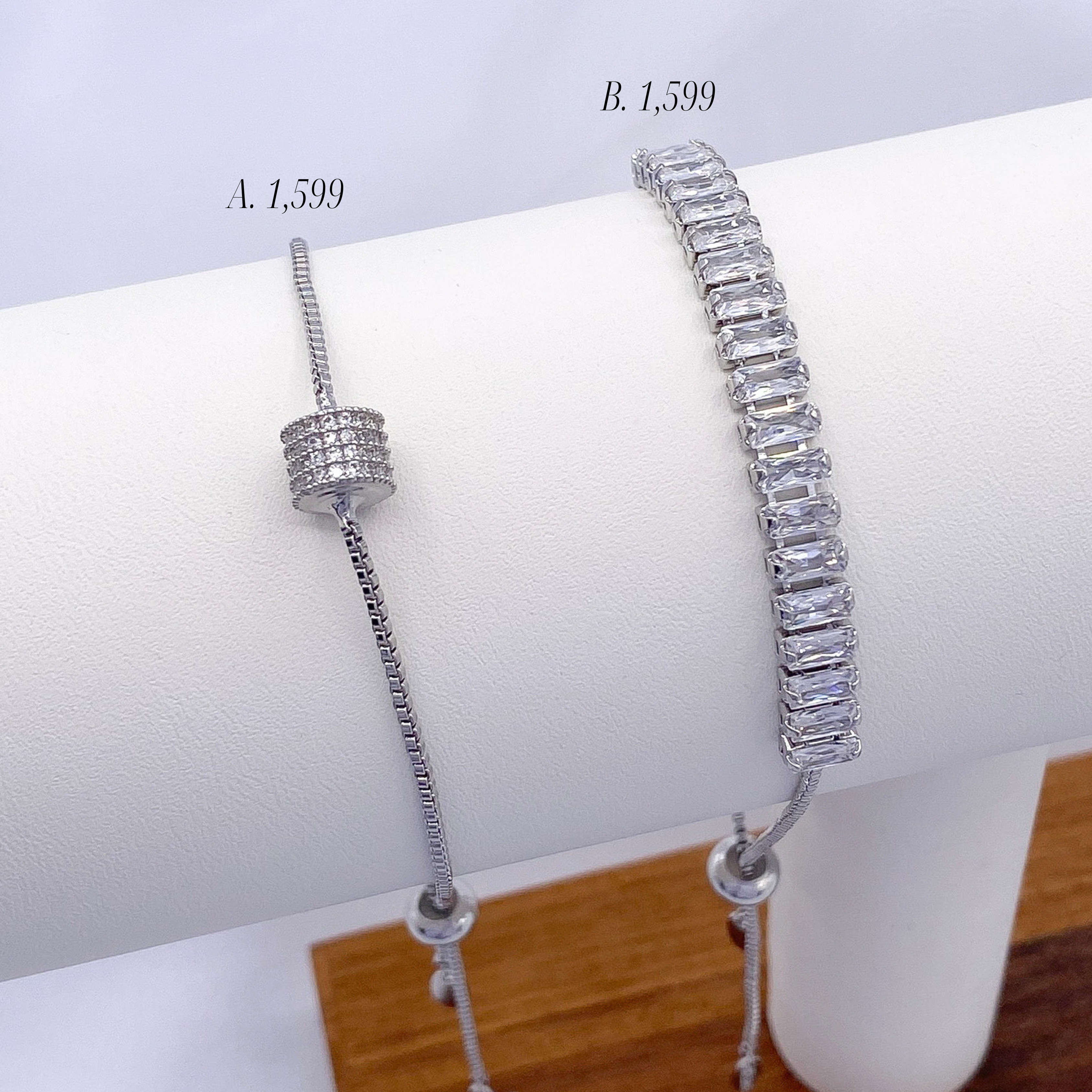 Soraya Adjustable Bracelet in Rhodium